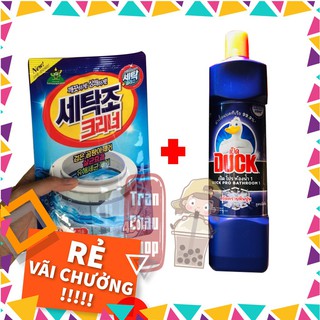 Combo tẩy lồng máy giặt + tẩy vệ sinh duck thái lan