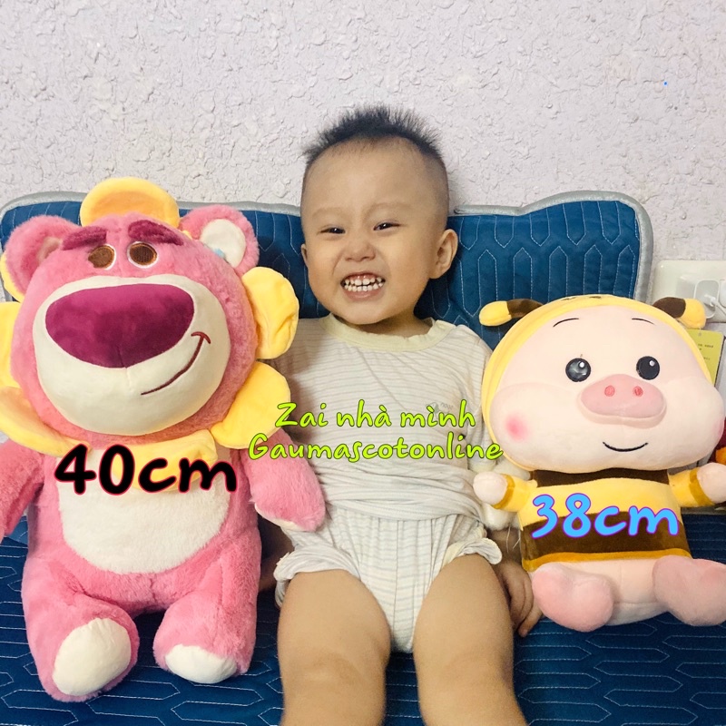 Thú Bông Sunflower Lotso Toy Story màu hồng nhạt đáng yêu, thú nhồi bông đồ chơi làm quà tặng có hương dâu