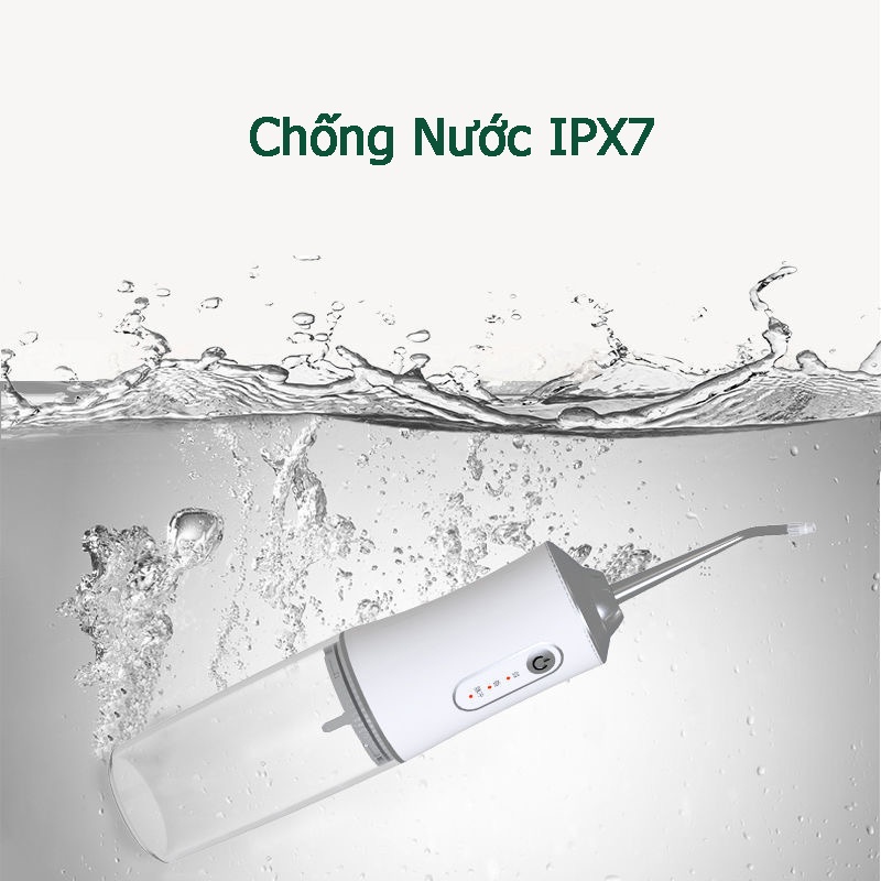 Tăm Nước Oral Irrigator Cầm Tay - Máy Tăm Nước Vệ Sinh Răng Miệng Cao Cấp - Tặng Kèm 4 Đầu Vệ Sinh Răng Miệng