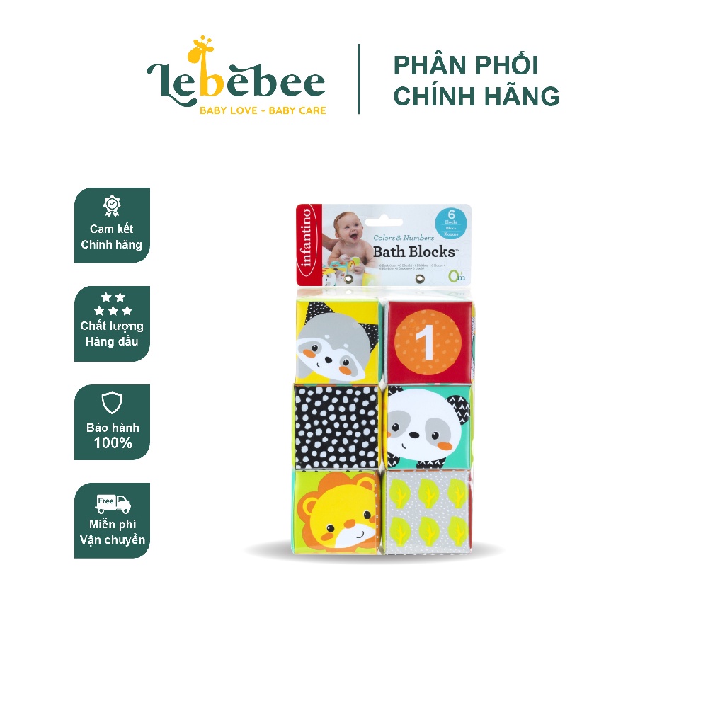 Đồ chơi Infantino Colors &amp; numbers bath blocks-Đồ Chơi Tắm Hình Khối Và Số