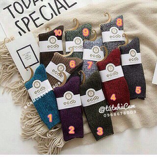 Tất Vintage Muối tiêu cổ cao