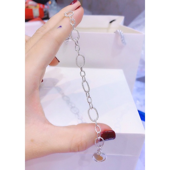 Lắc tay siêu yêu bạc ta mắt xoắn trơn