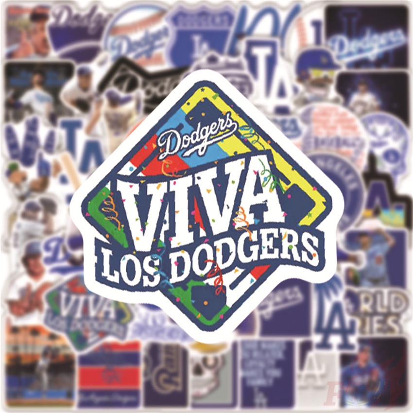 ❉ Los Angeles Dodgers Series 01 - Major League Baseball MLB Team Stickers ❉ 50Pcs/Set DIY Fashion Luggage Laptop Skateboard Decals Doodle Stickers