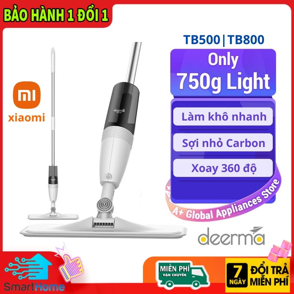 Cây lau nhà Xiaomi Deerma TB500 | TB800 2 trong 1 Water Spray Mop có phun nước - Chính hãng