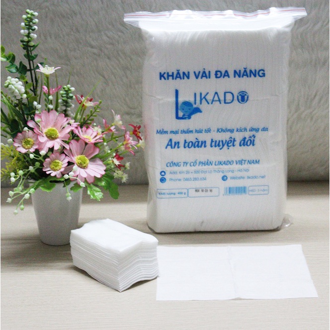 Khăn giấy khô Likado size 15 x 20cm 250 tờ (300gr) an toàn cho bé