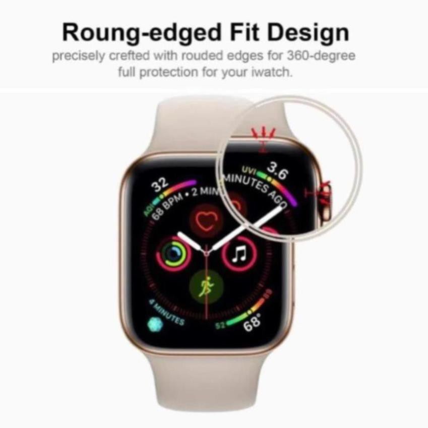 Kính cường lực 3D dán bảo vệ màn hình đồng hồ thông minh Apple iWatch 38mm 42mm