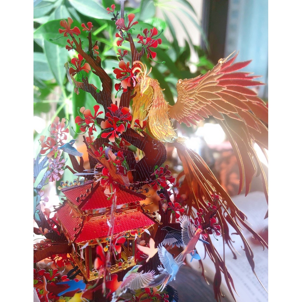 Mô Hình Kim Loại Lắp Ráp 3D MU Bách Điểu Triều Phụng Birds Pay Homage To The Phoenix