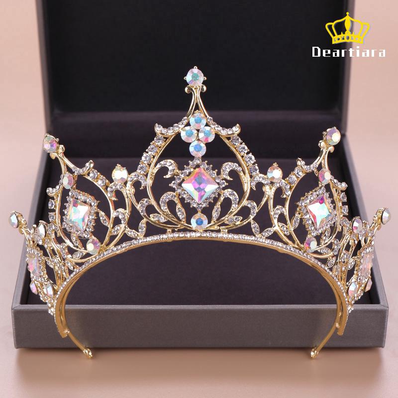 Colorful Diamond-studded Tiara for The Bride