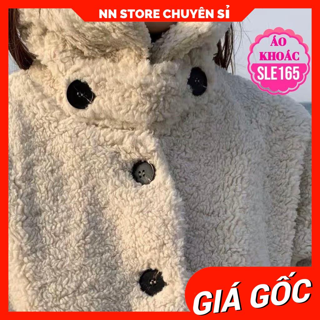 ÁO KHOÁC LÔNG CỪU HÀNG QUẢNG CHÂU SLE165 ⚡ CHẤT ĐẸP ⚡ 100% ẢNH THẬT⚡ ÁO KHOÁC CỔ CAO ⚡ ÁO KHOÁC LÔNG PHỐI NÚT