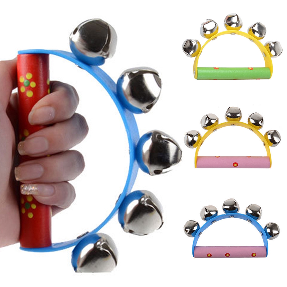 Little Hand Held Bell Metal Jingles Ball Percussion Musical Toy Kid Children Gift Wholesale Retail