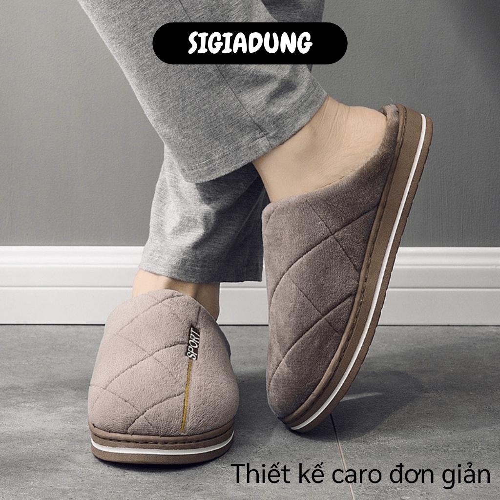 [SGD] Dép Lông - Dép Bông Nam Nữ Đi Trong Nhà Mùa Đông, Đế Cao Su Bám Sàn Tốt Sport 8379