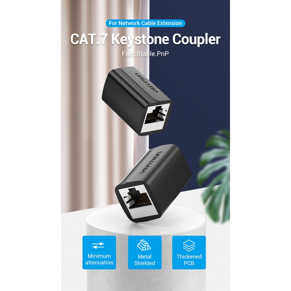 Đầu nối dài cáp mạng Cat7 Vention IPWB
