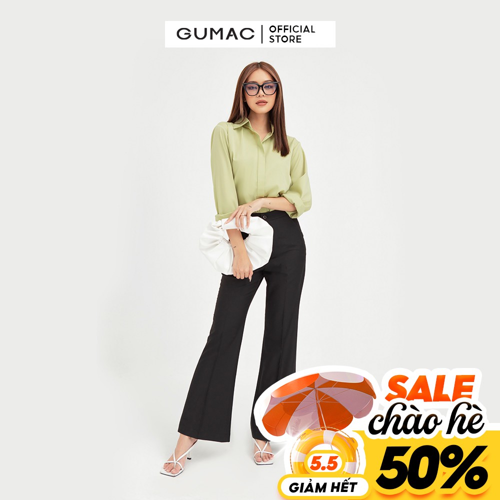 [Mã WABRGUSBD2 giảm 10% tối đa 50k đơn từ 250k] Áo sơ mi nữ tay dài GUMAC đồ công sở đủ màu, đủ size AB405