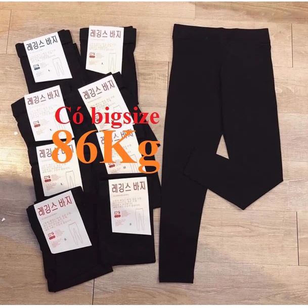 Quần Legging tag Hàn, vải dày đẹp, co giãn 4 chiều, cam kết chất lượng có BIGSIZE 89KG