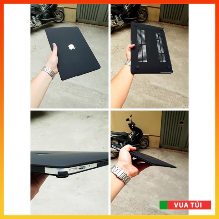 Combo Case, ốp kèm phủ phím Macbook đủ dòng Màu đen - Nhựa ABS cao cấp chống va chạm