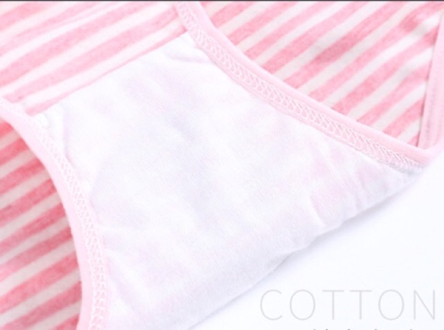 Set 4 quần lót 100% cotton dành cho mẹ bầu, quần lót cạp chéo xuất Nhật