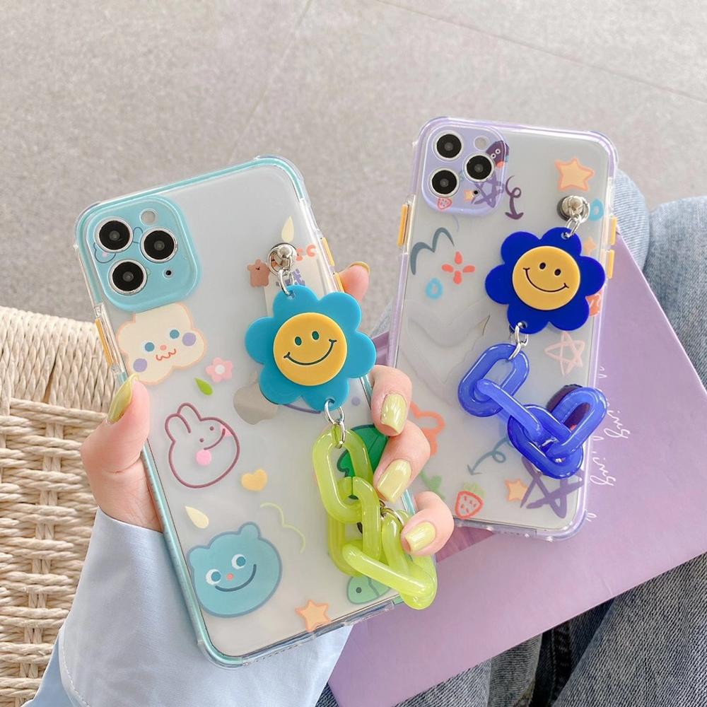 Sunny Colorful zoo Animals Cute For iPhone 11 Pro Max XR XS Max 7S 8 7 Plus Shockproof Soft TPU Silicone Clear Cover