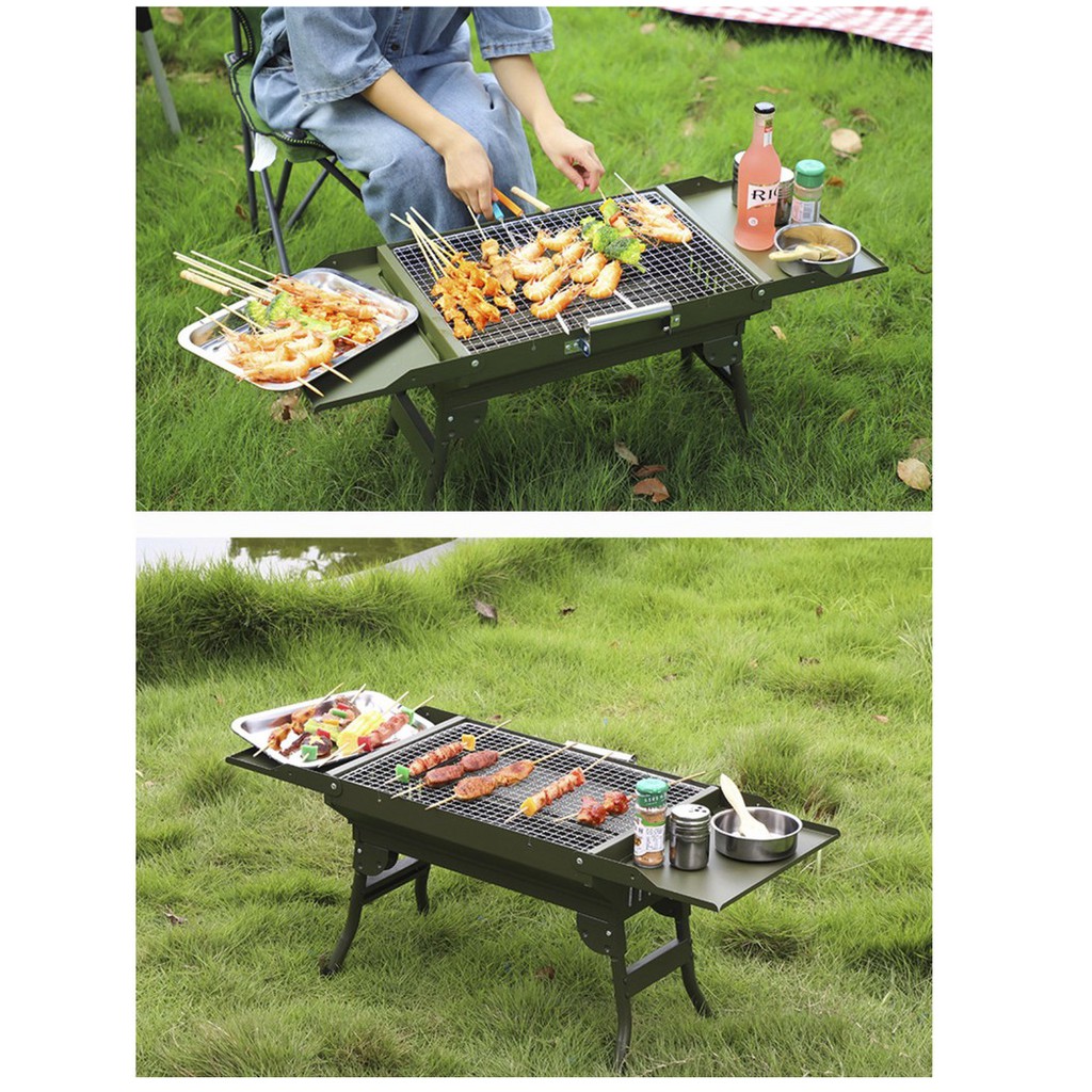Bếp nướng dã ngoại xếp nhanh BBQ USArmy Portal - Cao cấp