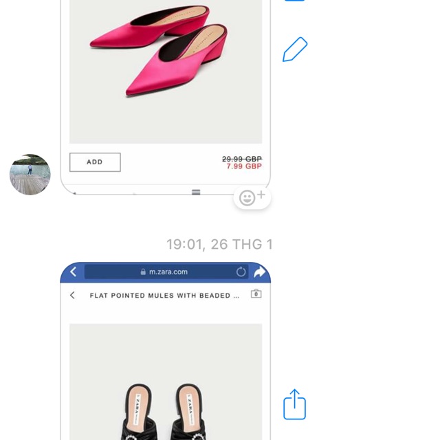 Giày Zara cao got
