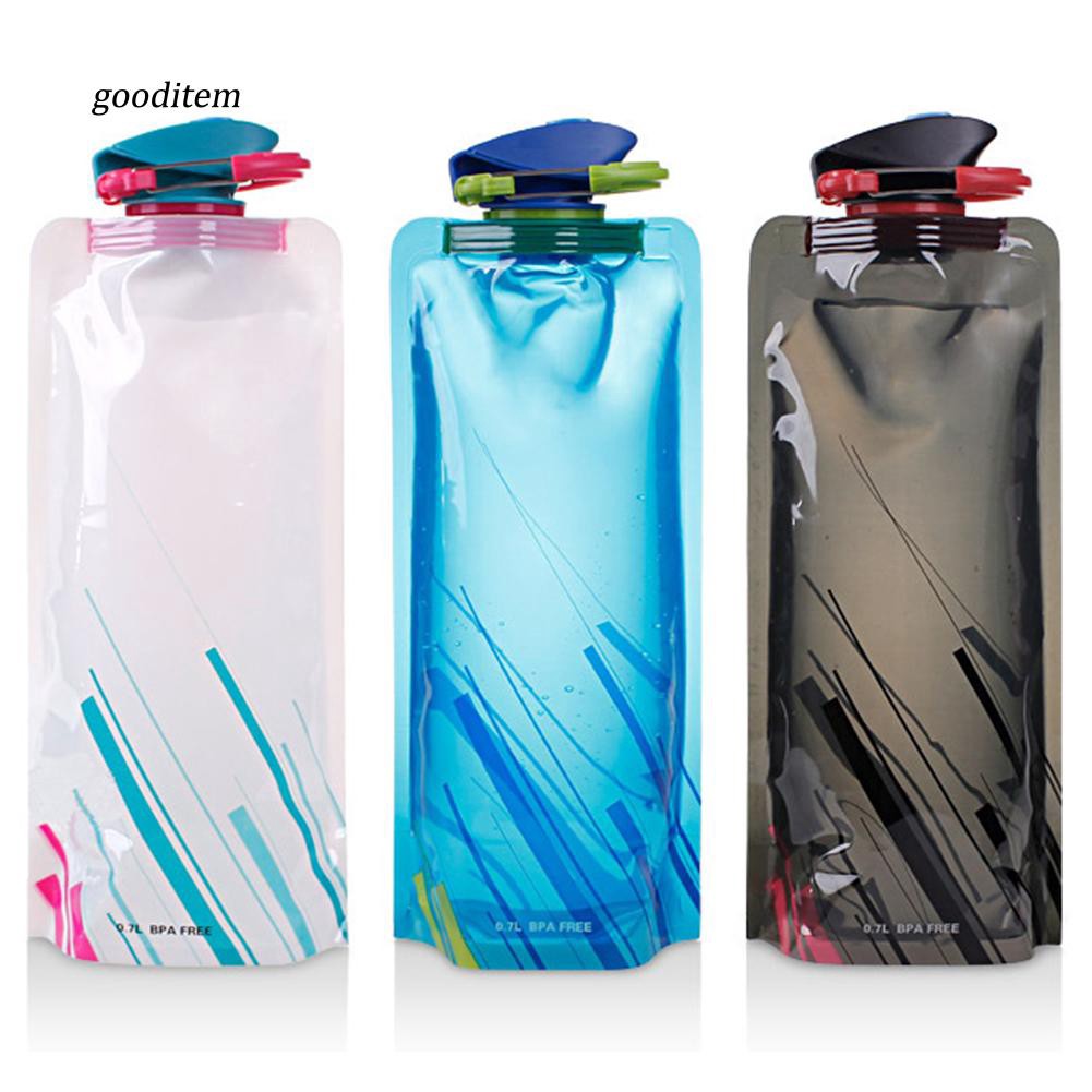 GDTM_700ml Portable Outdoor Cycling Climbing Sport Foldable Water Drink Bottle Kettle