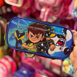 Hộp bút, bóp viết 1 ngăn hình Ben10 màu đen viền xanh cho học sinh bé trai (Thái Lan) - 255NBEN81711 - (23x4x11cm)