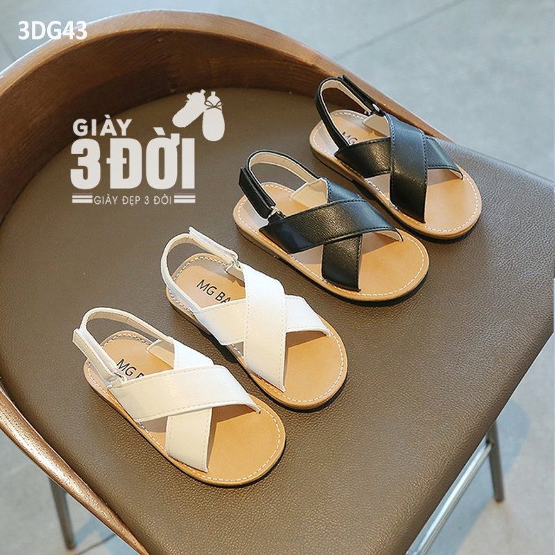 Sandal Quai Chéo Bé Trai Bé Gái 3DG43 GIAY3DOI Lòng Dép 13.7-18.8cm Siêu Xinh