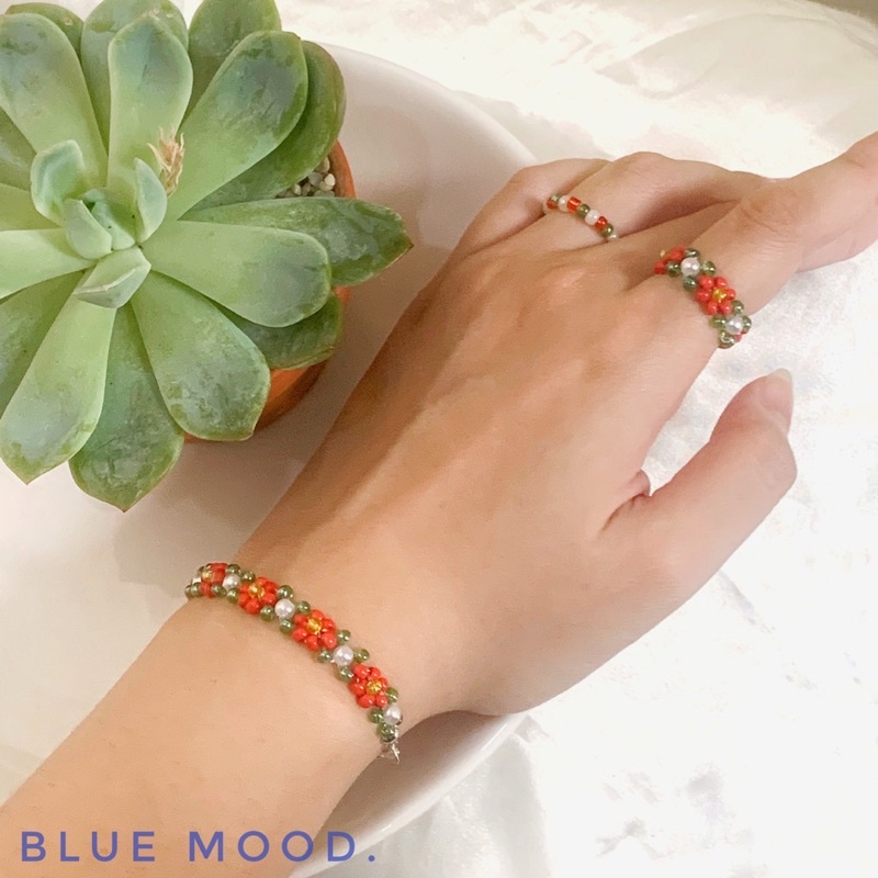 Bộ handmade hạt cườm Merry Red 🎈✨ #fromBlue