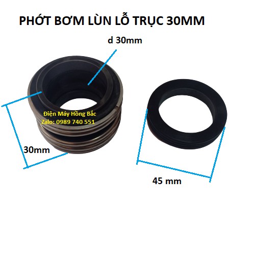 Phớt bơm nước lò xo lùn trục 30mm