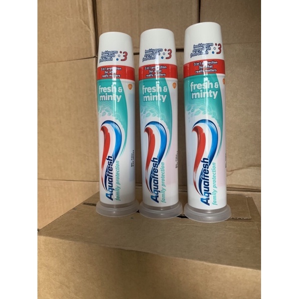 kem đánh răng Aquafresh minty family protect 3in1