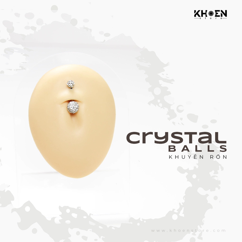 Khuyên Rốn Bi đính đá - Hợp kim- Khoen Store
