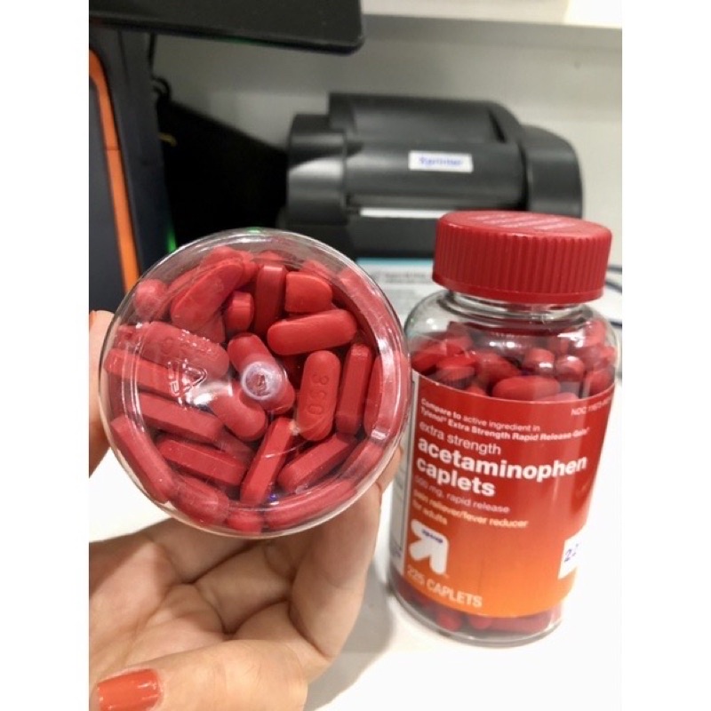 Viên Acetaminophen Caplets Up & Up 500mg 225 viên Mỹ