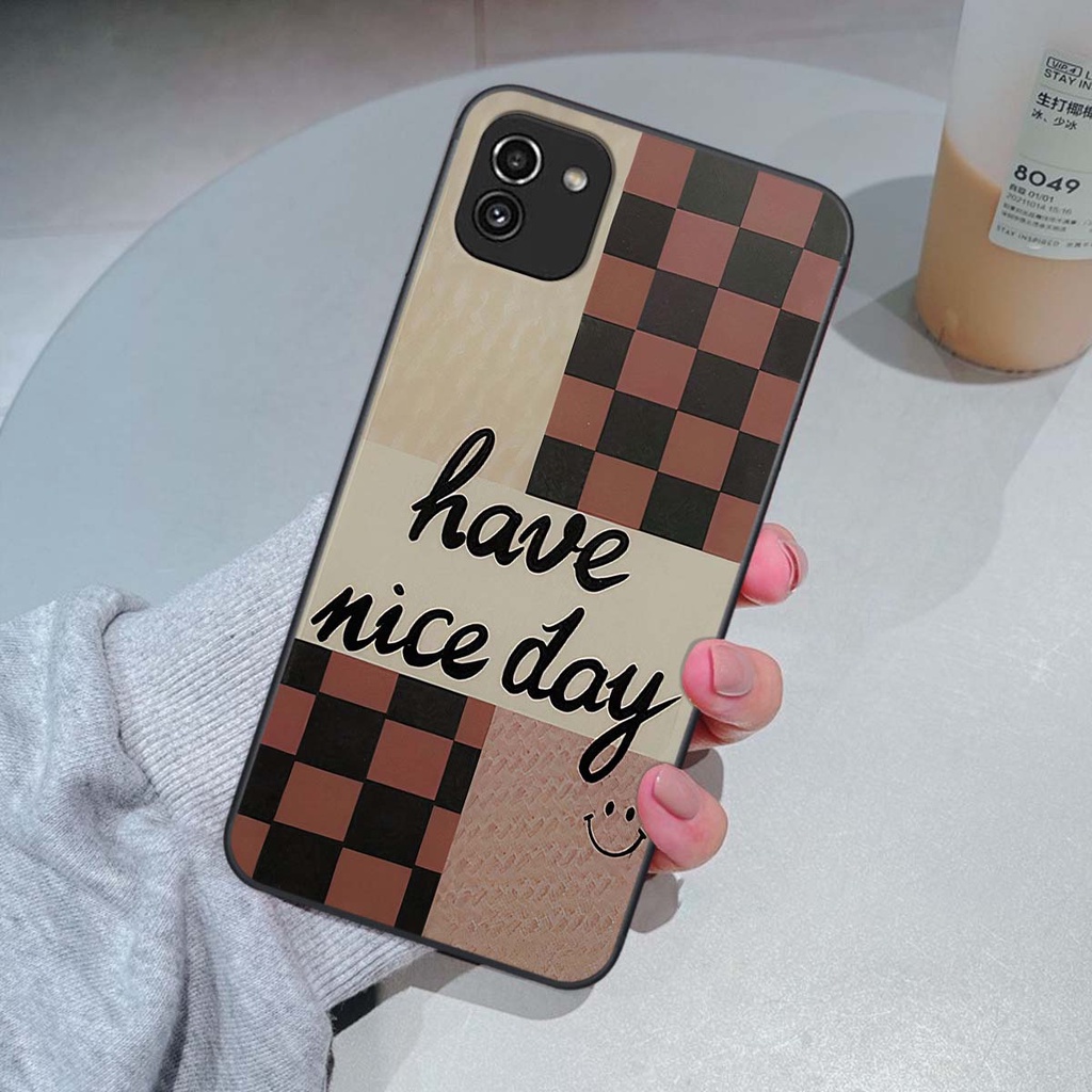 Ốp Samsung A03 caro trái tim cá tính, thời trang siêu đẹp, siêu phong cách