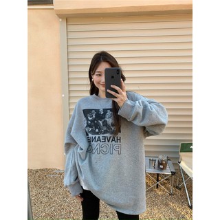Áo sweater nỉ in chữ picnic unisex form rộng 2 màu basic