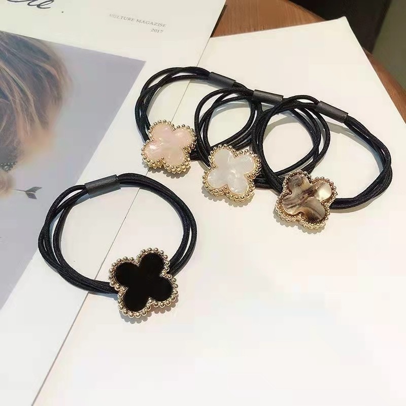 Dây Buộc Tóc Cao Su Co Giãn Tốt In Họa Tiết Hoa Đơn Giản Phong Cách Hàn Quốc Cho Nữ