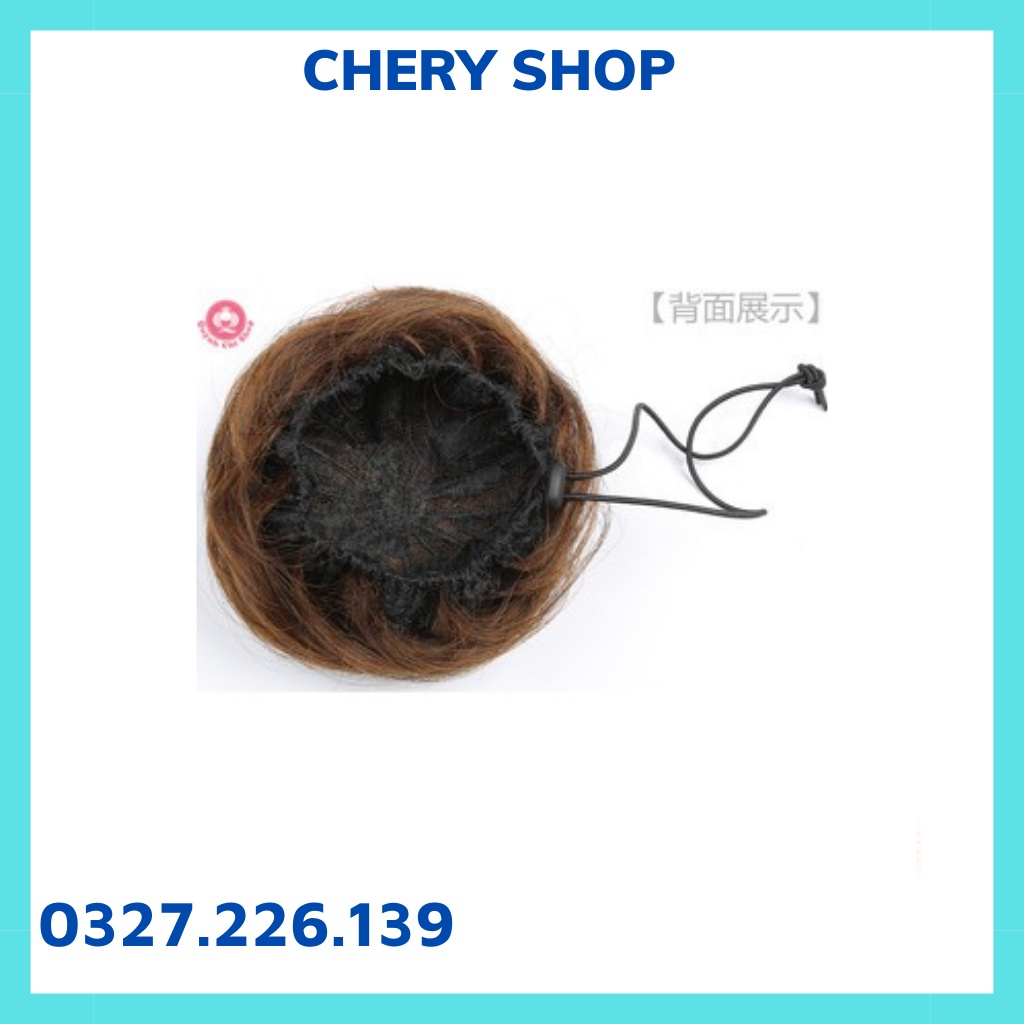 Tóc giả búi 💄 FREESHIP ❤️ ❤️ búi tròn tự nhiên làm bằng sợi tơ cao cấp