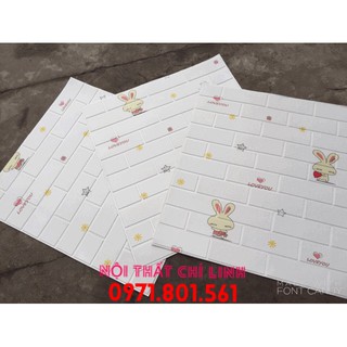 XỐP DÁN TƯỜNG in hình thỏ | Sale CỰC SÂU | - NỘI THẤT CHÍ LINH