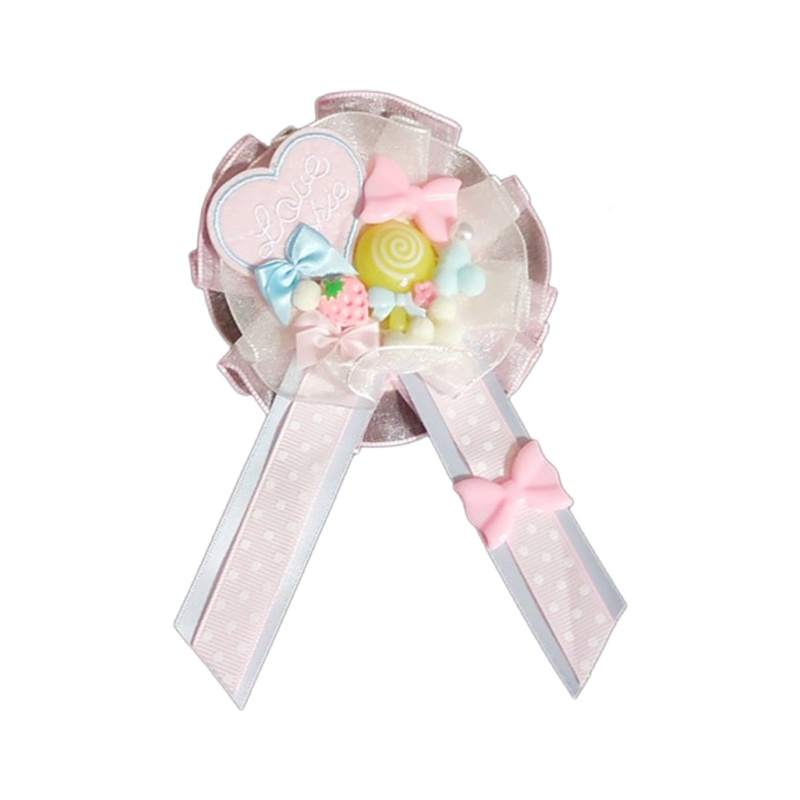 Kẹp Tóc Hình Nơ / Bông Hoa Dễ Thương Chống Trượt 2 Trong 1