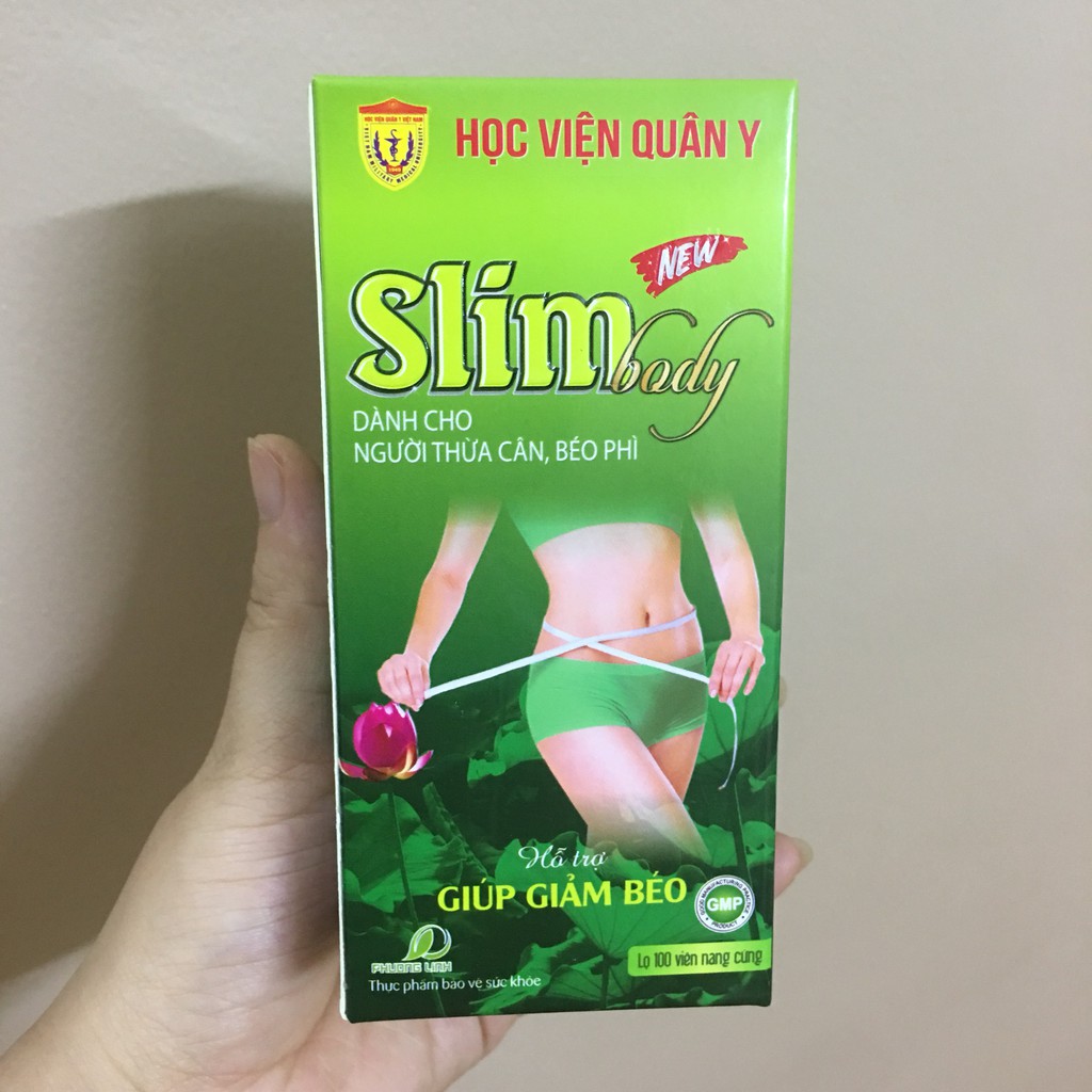 Viên Uống Giảm Cân Slim body New [Chính Hãng] Học Viện Quân Y - Hỗ Trợ Giảm Cân An Toàn