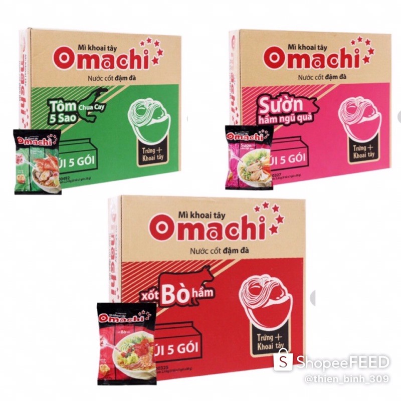 Mì Omachi bò hầm/ sườn hầm/ tôm chua cay/ spaghetti date mới siêu rẻ