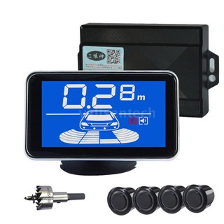 Bộ 4 Radar cảm biến lùi xe hơi tích hợp màn hình hiển thị LCD tiện dụng