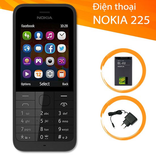 Điện thoại Nokia 225 2SIM - Chính Hãng - Đủ Màu - Pin Trâu