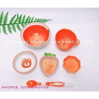 Chén / bát ăn dặm cà rốt mini