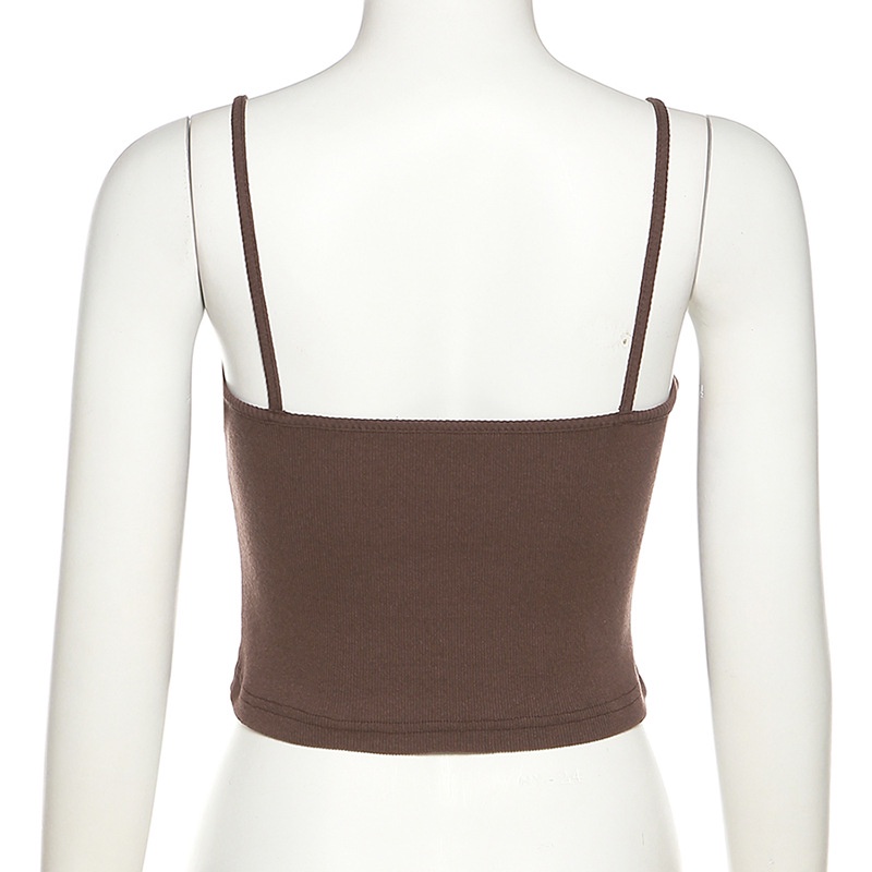 Áo Tank Top Hở Lưng In Chữ Phong Cách Đường Phố Cá Tính Cho Nữ