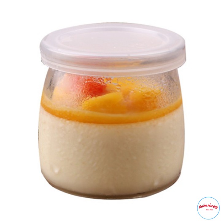 1 Hũ Thủy Tinh 200ml Cao Cấp Làm Sữa Chua, Caramen, Pudding,… Tròn Cute - br00637