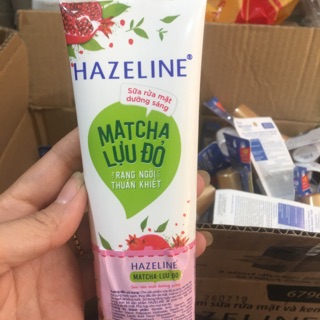 Xả hàng Sữa rửa mặt hazeline matcha &lựu đỏ 80g