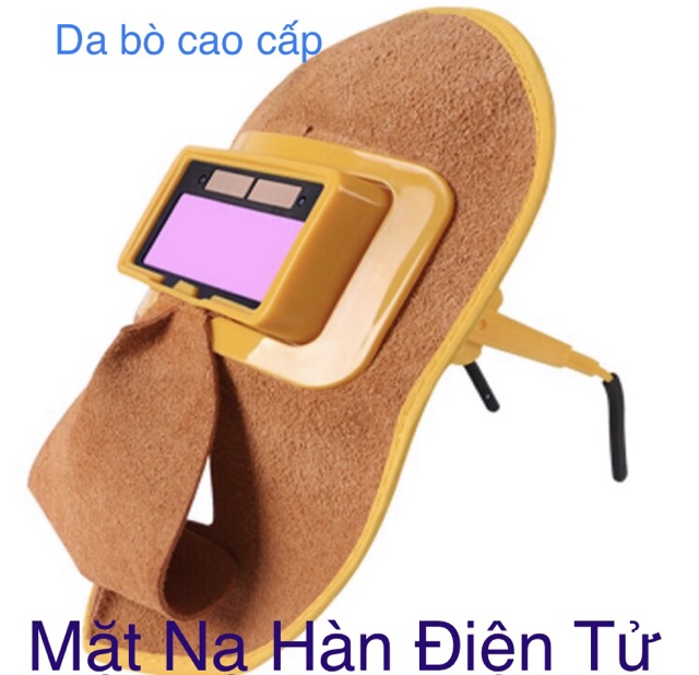 Kính hàn điện tử mặt nạ da bò cao cấp