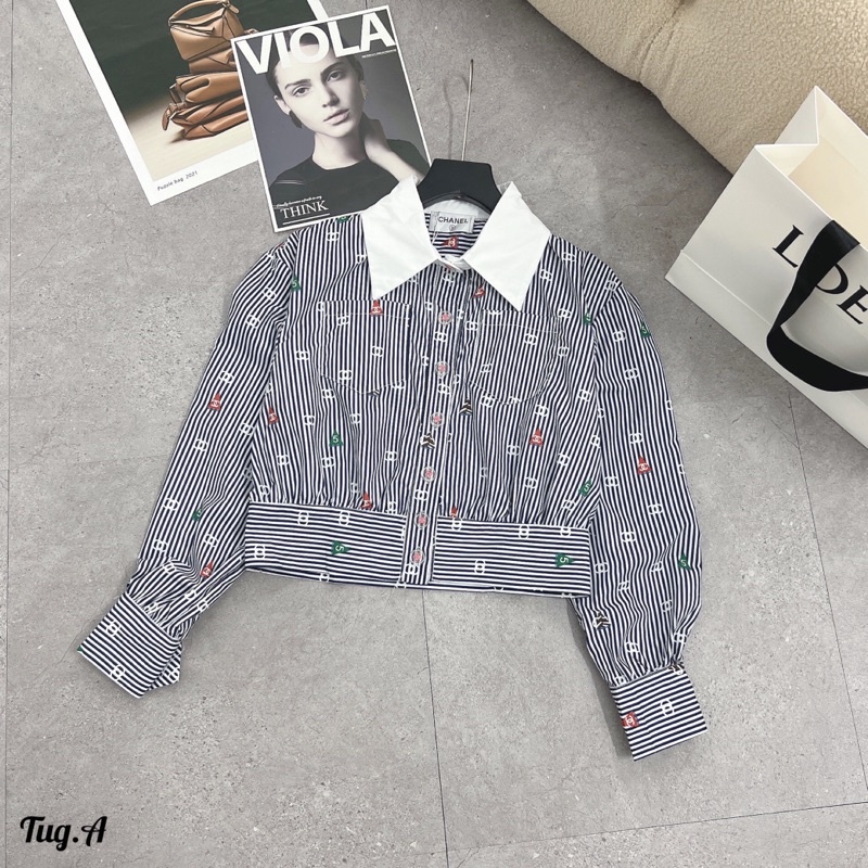 Sơ mi chà neo kẻ xanh