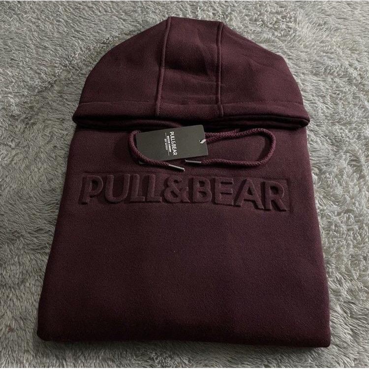 Áo khoác PULL AND BEAR có khóa kéo bên trong in chữ I HOODIE PULL & BEAR ARMY I SWEATER