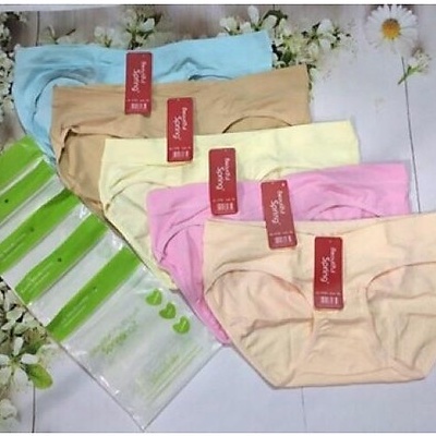 Quần lót bầu và sau sinh cạp chéo, COTTON CAO CẤP co giãn, thấm hút tốt, hàng đẹp túi zip từng quần riêng