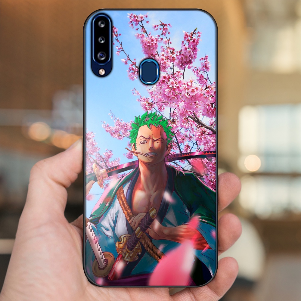 Ốp lưng Samsung A20S viền đen in hình Zoro One Piece
